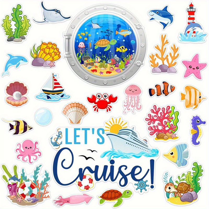 Home Cooking Adventures - 27pcs Ocean Adventure Refrigerator Magnets -
