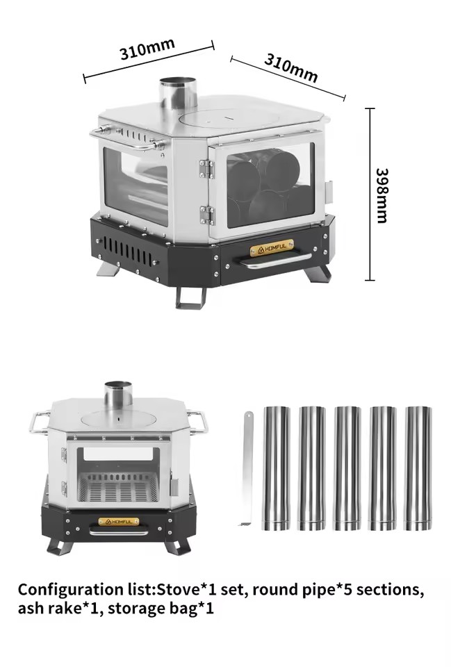 HOMFUL Portable Firewood Stove - огляд і ціна Home Cooking Meals