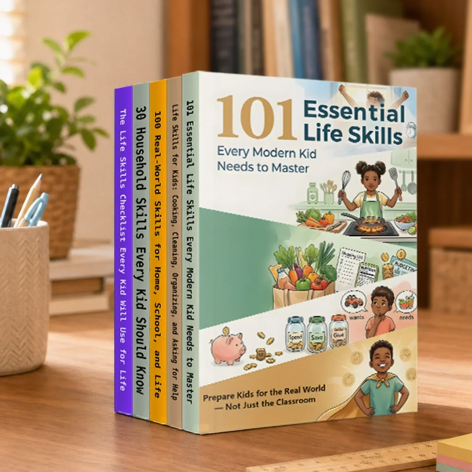 5-Book Kids Life Skills Collec - огляд і ціна Home Cooking Book