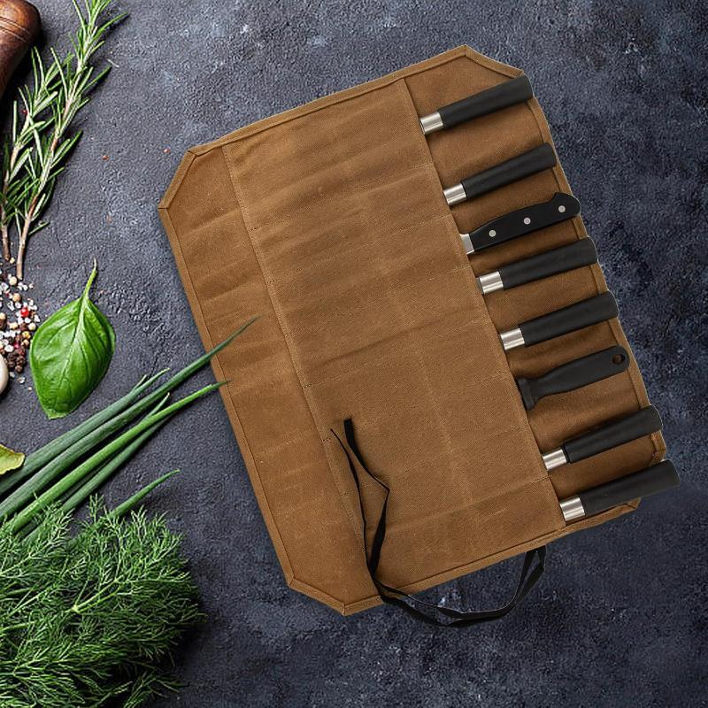 Canvas Knife Roll Storage Bag  - огляд і ціна Home Cooking Meals